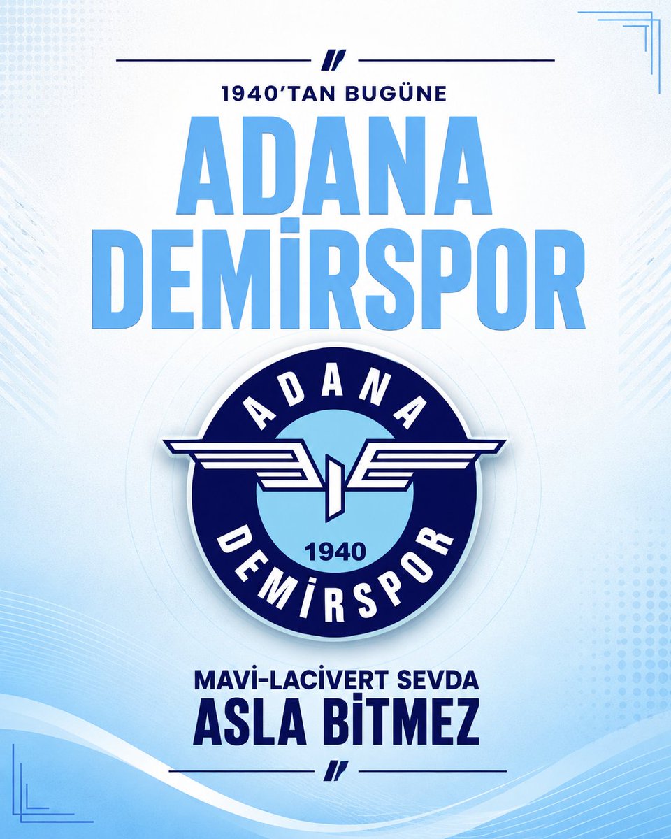 OOzelyavuz1940's tweet photo. 1940'tan Bugüne ADANA DEMİRSPOR Mavi Lacivert Sevda Asla Bitmez... 🩵💙⚡️

#AdanaDemirspor
#YaşasınDemirspor https://t.co/VGAnmjw3g7