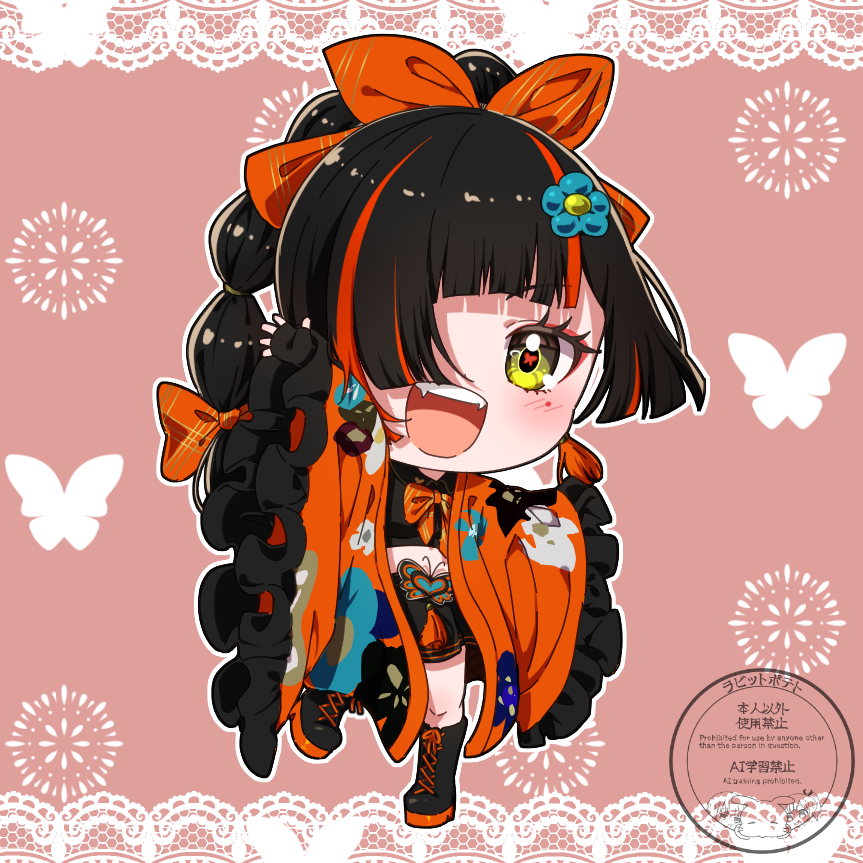 rabbit_potato's tweet photo. ぶいすぽっ！ミニキャラシリーズ２２人目！
蝶屋はなびさん！
 #はなびの標本 https://t.co/2sfYfuPQjQ
