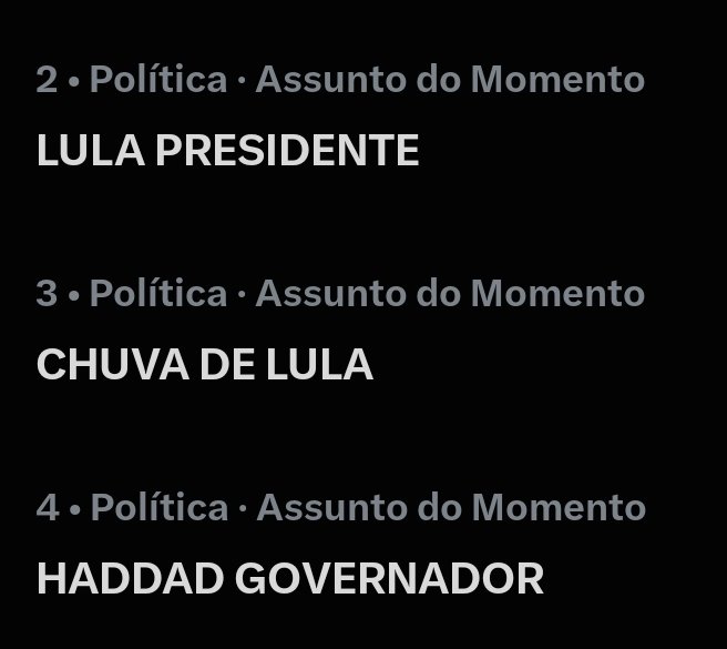 ThiagoResiste's tweet photo. ATENÇÃO!!! Já está nos TTs!!

LULA PRESIDENTE
CHUVA DE LULA
HADDAD GOVERNADOR

Quem tá com Lula comenta aqui!!!! LULA PRESIDENTE, CHUVA DE LULA, HADDAD GOVERNADOR!!

Consigo 200 comentários aqui SIM OU NÃO?

1, 2, 3... VALENDO!!!!!!!! https://t.co/x1c73tC8YL