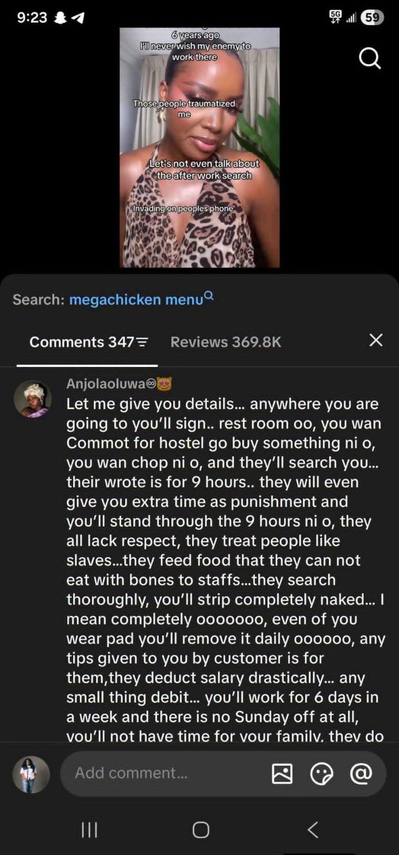 DivineEmerald4's tweet photo. Saw this post this lady made about her time working for Mega chicken.

The comments section is traumatizing 💔💔💔 https://t.co/y8N4YF04CU