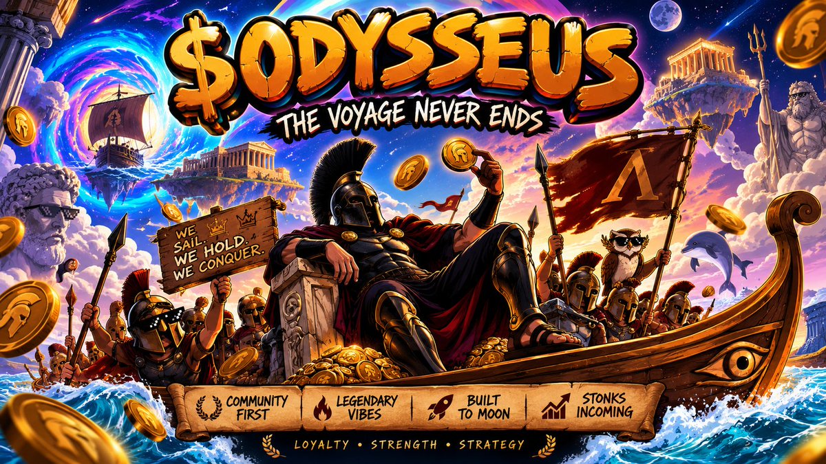 thekingcyvt's tweet photo. ⚔️ THE CALL TO THE FIRST SPARTANS

Spartans!!!

If you're reading this, you've arrived before the voyage has even begun.
Only a handful of people will witness the birth of $ODYSSEUS from the very beginning. Those who stand with us now won't just be holders—they'll become the first members of a community built on Loyalty, Strength, and Strategy.
Our mission extends far beyond launching a meme coin. We're building a brand inspired by one of history's greatest legends, and this is only Chapter I.

 The Vanguard:
A private community will be created for our earliest supporters.
Members of this group will receive launch information before the public announcement, giving them the opportunity to prepare ahead of the broader community.
This group will also receive exclusive updates, behind-the-scenes development, artwork, community events, and future announcements before anyone else ( please note‼️ that the private group will give you access to the coin 1 or 2 minutes earlier than our elites, which means you will secure a better position before the big money comes in, later on the coin will be heavily supported by a marketing agency and other things, I won't speak more because it's classified)

🌊Our Vision:
This project is designed to grow into something much larger than a token.
Our long-term ambition includes expanding the ODYSSEUS universe into original entertainment and interactive experiences. Ideas we're exploring include:
🎬 An animated series inspired by the legend of King Odysseus.
🎮 An open-world adventure game with online multiplayer elements.
🪙 Exploring ways the $ODYSSEUS ecosystem could become part of that world. ( in other way: An animated series about The King ODYSSEUS coming out in May 2027, a video game which will be even more heavily supported, coming out in July 2027, an story mode open world game 🎮 and a battle royal mode, the difference is the game will be supported with $ODYSSEUS coin inside of it, given the ability to buy and sell and trade items with other players)

These are long-term goals, and we'll share progress as development evolves.

Earn Your Place:

The first 25 Spartans who help grow our community through meaningful contributions will receive complimentary access to the Vanguard.
After those places are filled, access will become limited and may require an application or other criteria determined by the team.
The voyage hasn't begun.
But history always remembers those who boarded the first ship.

⚔️ Loyalty • 🛡️ Strength • 🌊 Strategy
