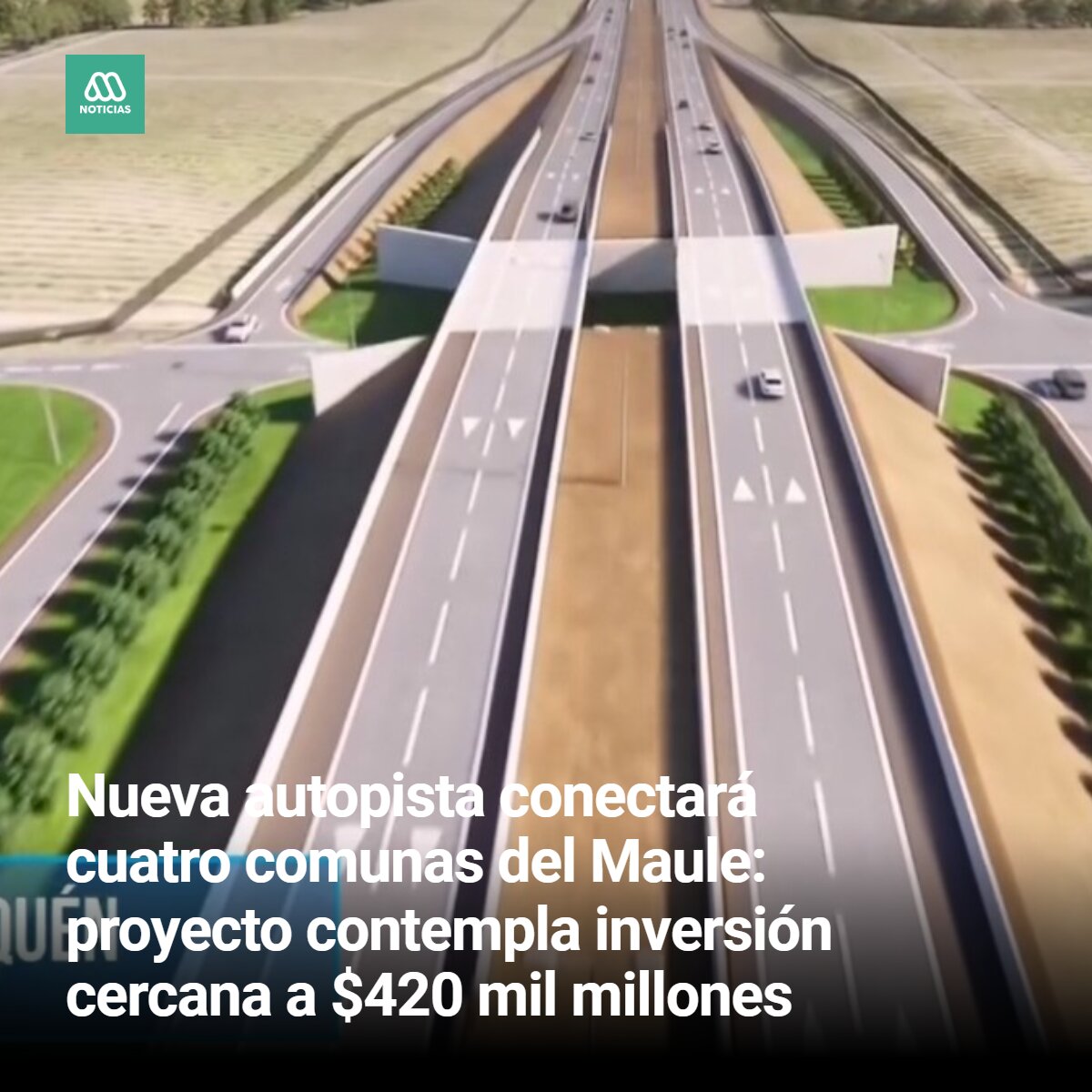 meganoticiascl's tweet photo. La nueva autopista conectará la Ruta 5 Sur por el poniente de Curicó con una inversión de $420 mil millones.
Conoce las 4 comunas que conectará esta nueva autopista que comenzará su construcción en 2027. ➡️ https://t.co/RsFZHzf3t2 https://t.co/JBUeuNvSM6