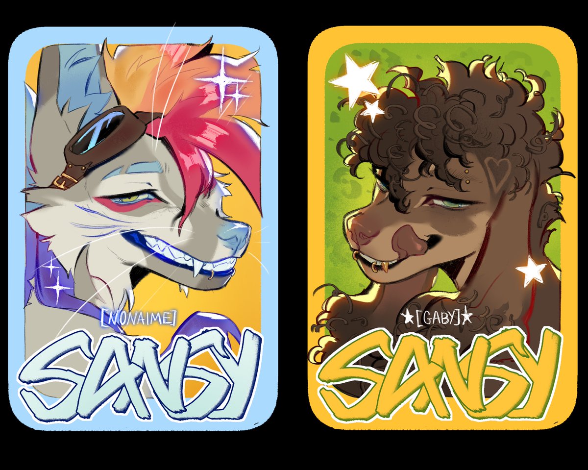 Sansye_'s tweet photo. Double-sided badges I made to wear at Brasil FurFest! 

Still missing the good times I had at the event,,, Can't wait for the next one :( https://t.co/jBqgCy5m4S