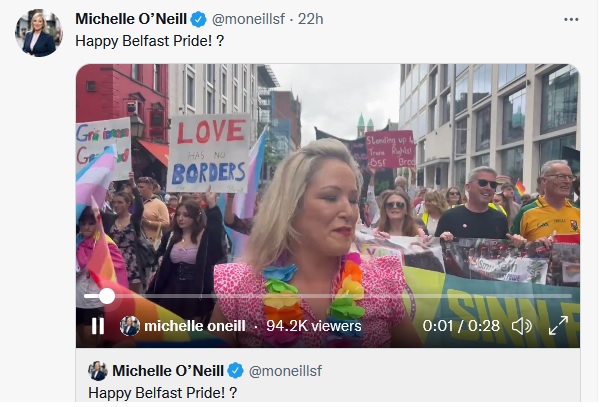 nwl88444048's tweet photo. Ah, remember the good old days (2023) when Sinn Féin wasn't banned from attending #BelfastPride...
These days, they're accused of genociding the "trans community" because of their support for the ban on puberty blockers for children with gender dysphoria. SF, like the other parties in the NI Executive, supported the ban after being shown advice about the "serious danger to health"
Surprised Feile an Phobail hasn't banned SF as well!
