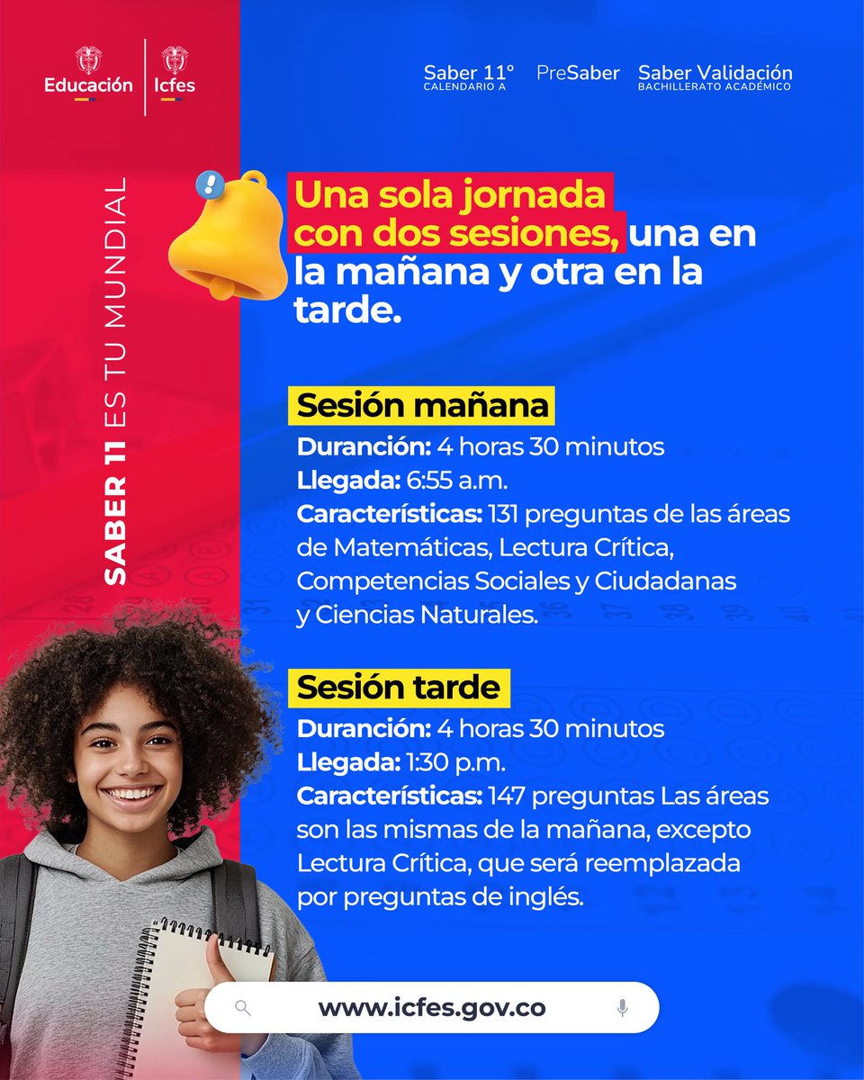 ICFEScol's tweet photo. ¡Son datos y hay que darlos!

Aquí te contamos lo que necesitas saber sobre la aplicación del examen Saber 11 calendario A este domingo.

#Saber11 #Aplicación https://t.co/izYVene4wH