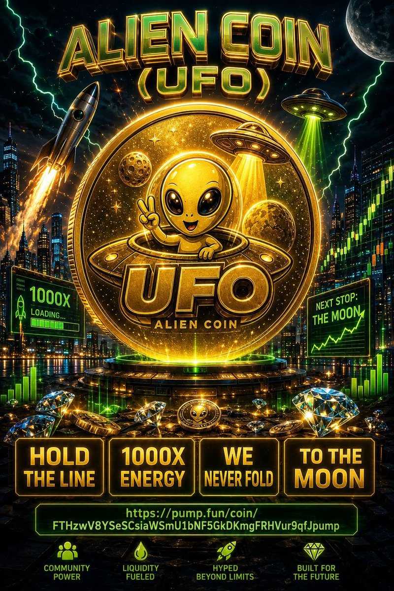 WulurGracio's tweet photo. 🚀 ALIEN COIN ( UFO ) LIVE NOW ON https://t.co/8KDllLyKlK 

✅ Newly Launched – early entry means maximum upside potential 📈
⏳ It’s early. It’s hot. It’s catching fire. 🔥
💎 Buy Now!!! 🛒 https://t.co/7DZ2EUxDOP
📣 Spread the link. Shill it. Watch it pump🚀
#PumpFun #Next100x https://t.co/qb4Qx6ZUF5