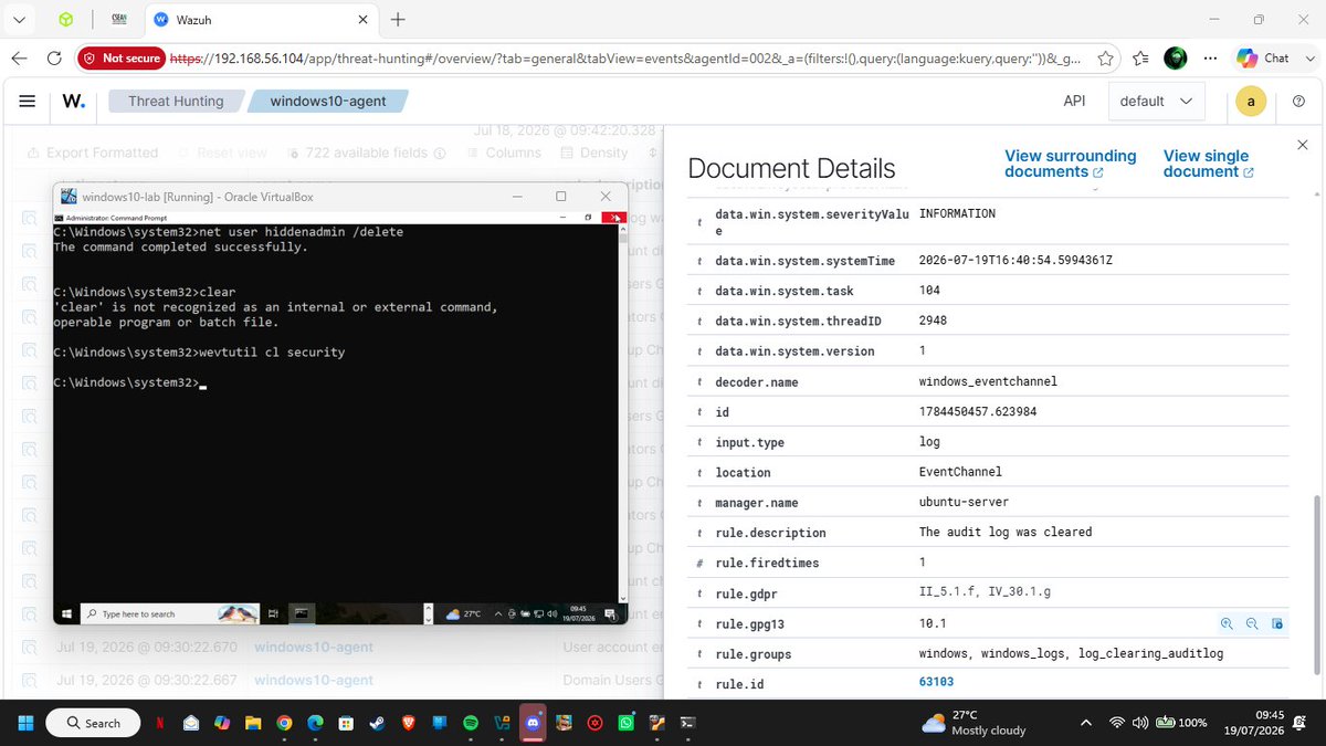 cybertech_03's tweet photo. Most orgs don’t know they’ve been breached until it’s too late. By the time the alert pops up, the data is already gone.

That thought drove my latest project: Building a full SOC from scratch using Open Source tools.

🧵 Here is what I built, what worked, and what’s next... 👇 https://t.co/x0Tp1dEHk1