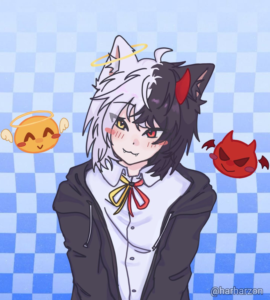 harharzon's tweet photo. El es un híbrido de gato, angel y demonio? 💗
#serpiasfanart #serpias https://t.co/HHo8wejzz5