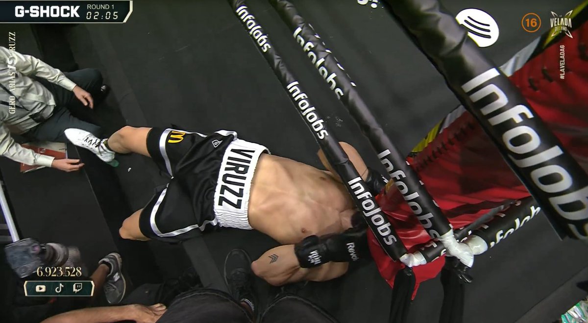Berissinho's tweet photo. JAJAJA GERO ARIAS LO SACÓ DEL RING A VIRUZZ NO LO PUEDO CREER https://t.co/DSppS6MwI9
