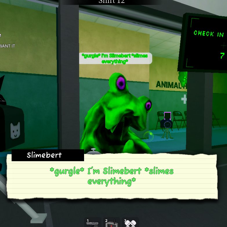 aha_newsupdates's tweet photo. 🦠| People in hazmat suits have arrived at the hospital !

- Near shift 10, the hospital will become flooded with slime everywhere, a thick green fog appearing along with it. They roam the hospital to clean it as best as possible.
- Later on, Slimebert arrives at the check-in. + https://t.co/zKn445CSXV