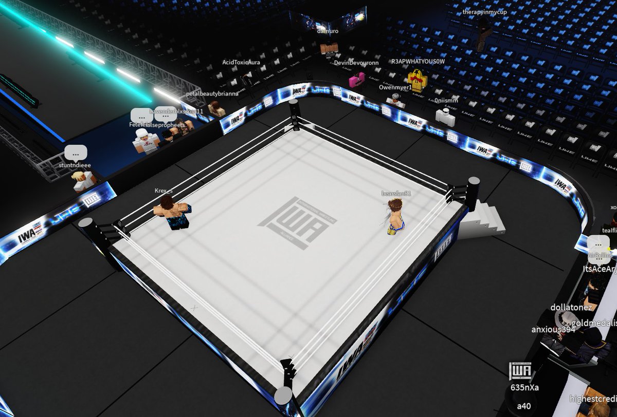 IWA_RBLX's tweet photo. #IWASummerTour: UWE NIGHT!

INVITED Federation @LEGACYONRBLX's JUNIOR HEAVYWEIGHT CHAMPIONSHIP is ON THE LINE up next as #CubertDiaz pulls DOUBLE DUTY and goes up against #KrexNova!

After an INTERESTING MATCHUP... Krex Nova is now your LEGACY JUNIOR HEAVYWEIGHT CHAMPION!

TUNE IN LIVE: https://t.co/6Llh1xbsEM