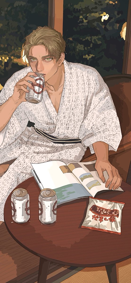 nekoroji_28's tweet photo. おまけ
髪下ろしてる蘭さん
せっかく描いたけど細かく描きすぎて潰れたので(ドアップ)🍺

蘭さんの、公式ハンサムを…出せる力尽くしてハンサムを尽くしました…
湯上がりとか暑いと裾多少たくしあげてそう。そして「脚なげぇーー！！」となりたい。
缶ビールなどほぼ水なので呑んだうちに入らない https://t.co/KJDZTPTnub