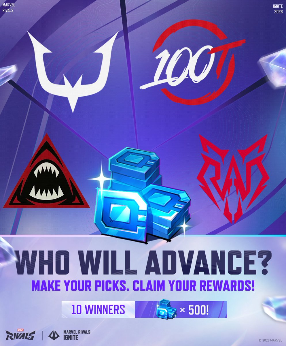 RivalsEsports's tweet photo. Who's making it to the Main Stage?

Predict the two Play-In teams that will advance for a chance to win 500 UNITS.

10 winners. Make your picks. 👇 https://t.co/jSB6FLU42P