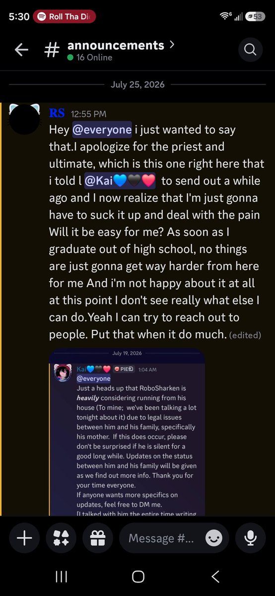 RoboSharkEN's tweet photo. Well, update.
My life after high school will be more of hell
But I'm just gonna have to suck it up and deal with it like, I already have for the past 18 years of my life

Y'all wish me luck. https://t.co/WwD0KYMLYY