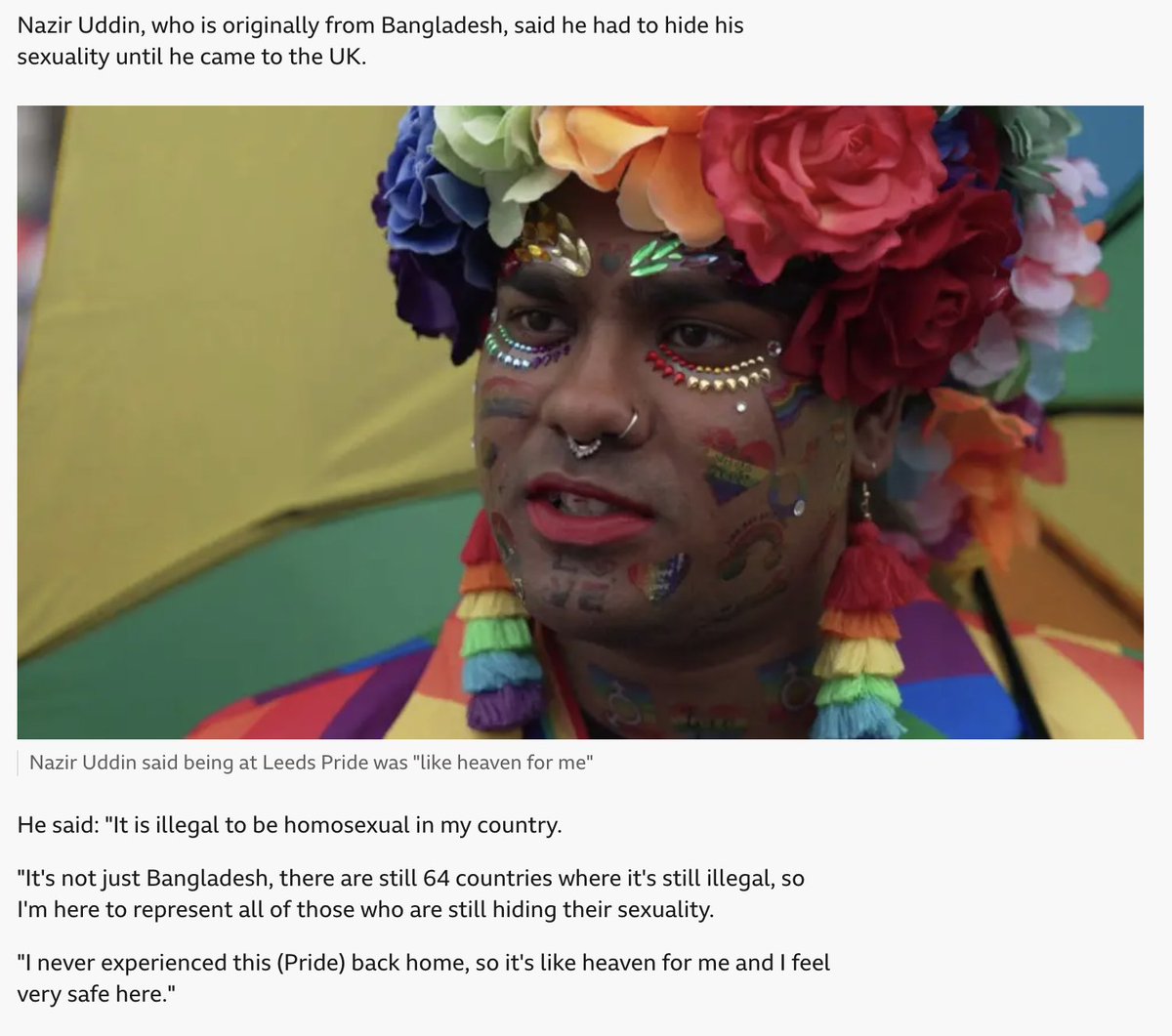 ripx4nutmeg's tweet photo. This guy has featured in NINE separate stories by BBC News since 2023, simply because he's attended Pride events https://t.co/5ZWnyNK4tD