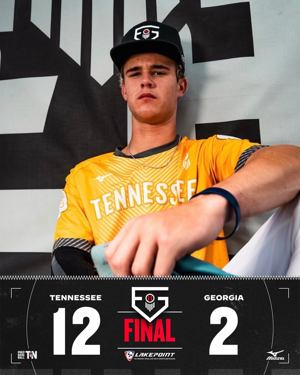 PrepBaseballTN's tweet photo. 𝐒𝐭𝐚𝐭𝐞𝐦𝐞𝐧𝐭 𝐖𝐢𝐧 ✅

#TeamTennessee win another big win in Game 2 of the Prep Baseball Future Games.

TN - 12
GA - 2

#PBFG26 || @PrepBaseball https://t.co/wxOG8aayvO