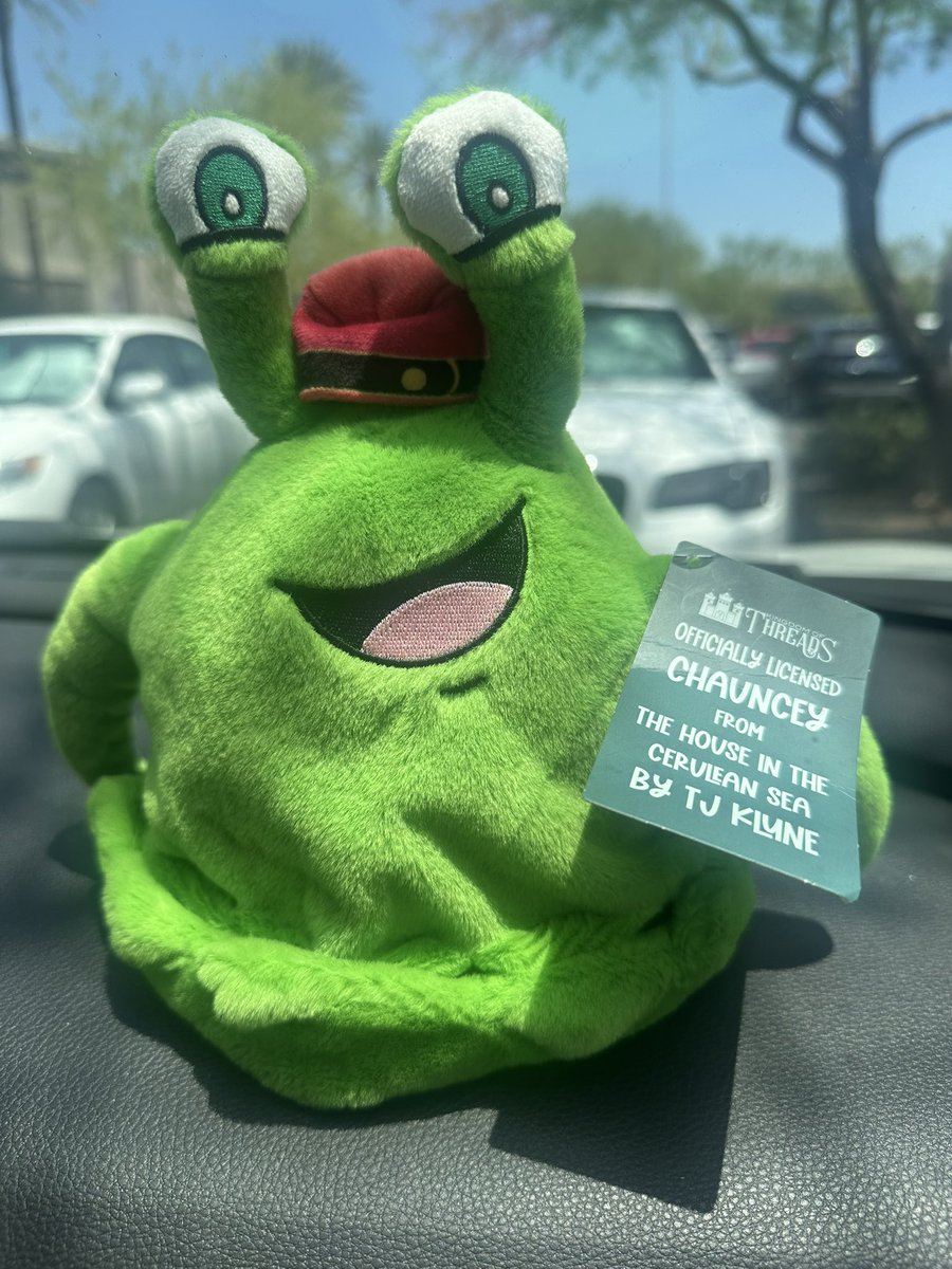 xDiigitdoll's tweet photo. Went to B&amp;N to pick up The Calamity Club and they had a Chauncey plush from House In The Cerulean Sea 🥹 https://t.co/ZXtr2e0UAU