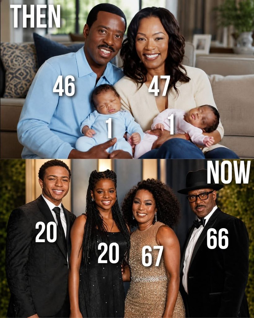 charlesmore25's tweet photo. actress Angela Bassett and her husband, actor Courtney B. Vance with their children. They all grown https://t.co/cSd5ngLa0s