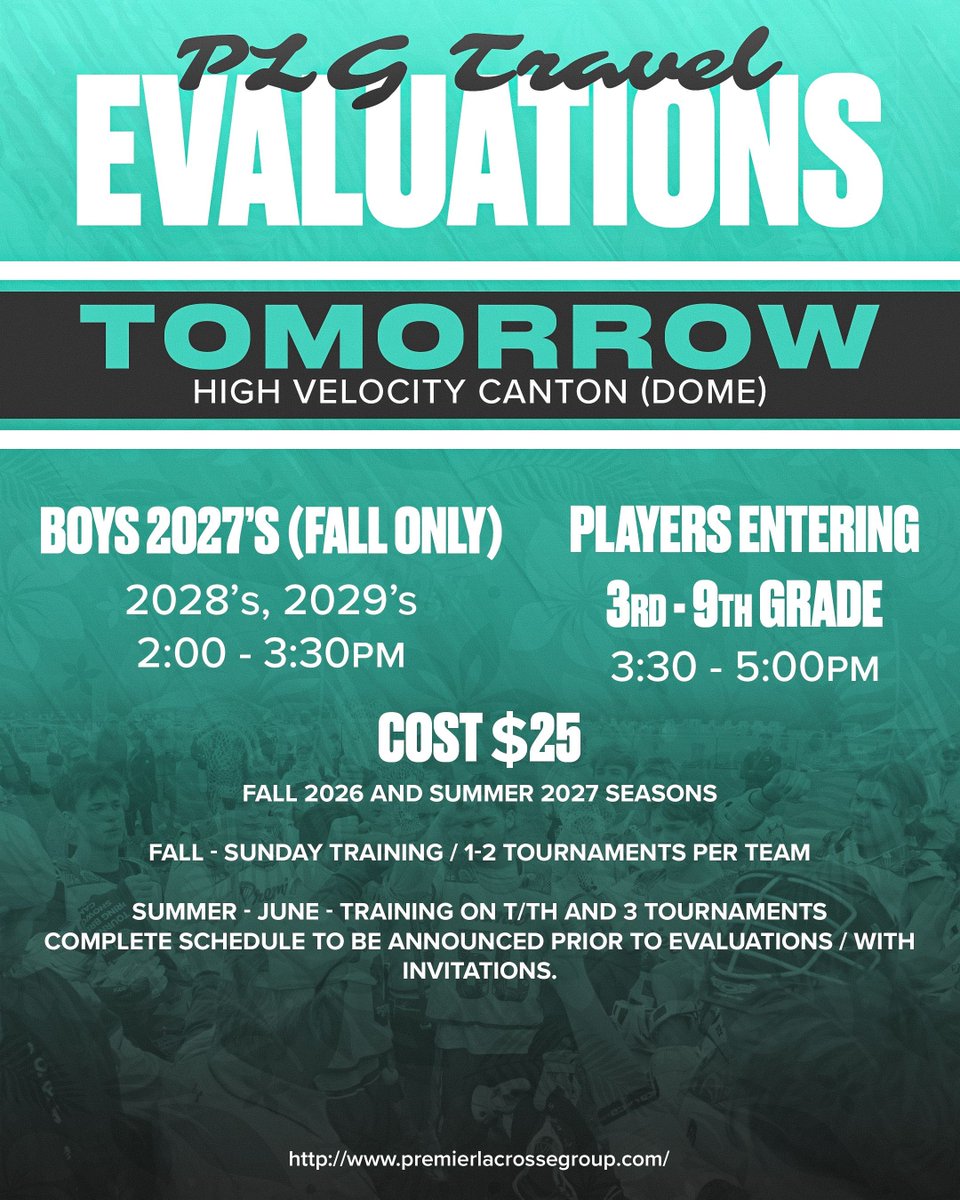 PremierLaxGroup's tweet photo. Evaluations for PLG Travel Programs take place TOMORROW @HVSPORTS. Experience #thePLGdifference https://t.co/qiejJv6JmL