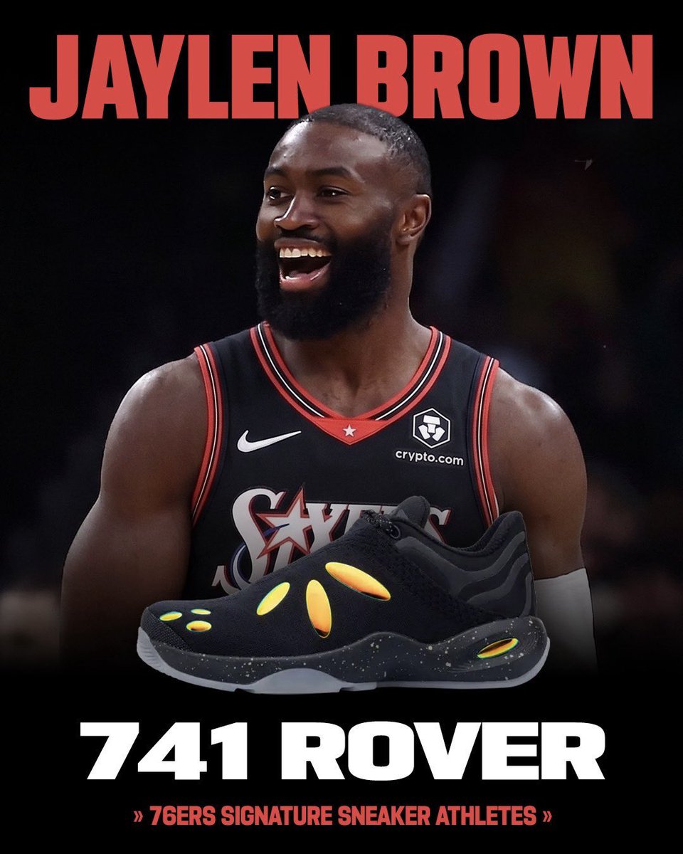 bcapparel's tweet photo. The Philadelphia 76ers now have four signature sneaker athletes on its roster 😳👟
LeBron James - Nike
Jaylen Brown - 741 Performance
Tyrese Maxey - New Balance 
Joel Embiid - Skechers https://t.co/m8PcBAukc5