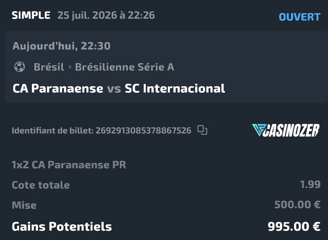kiky4t's tweet photo. 🎯 Paranaense @1.99
🎯 Kevin Viveros @2.3 https://t.co/ydp3Ldof9b