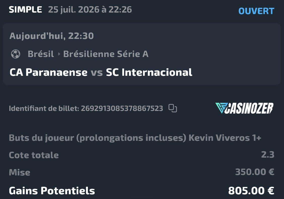 kiky4t's tweet photo. 🎯 Paranaense @1.99
🎯 Kevin Viveros @2.3 https://t.co/ydp3Ldof9b