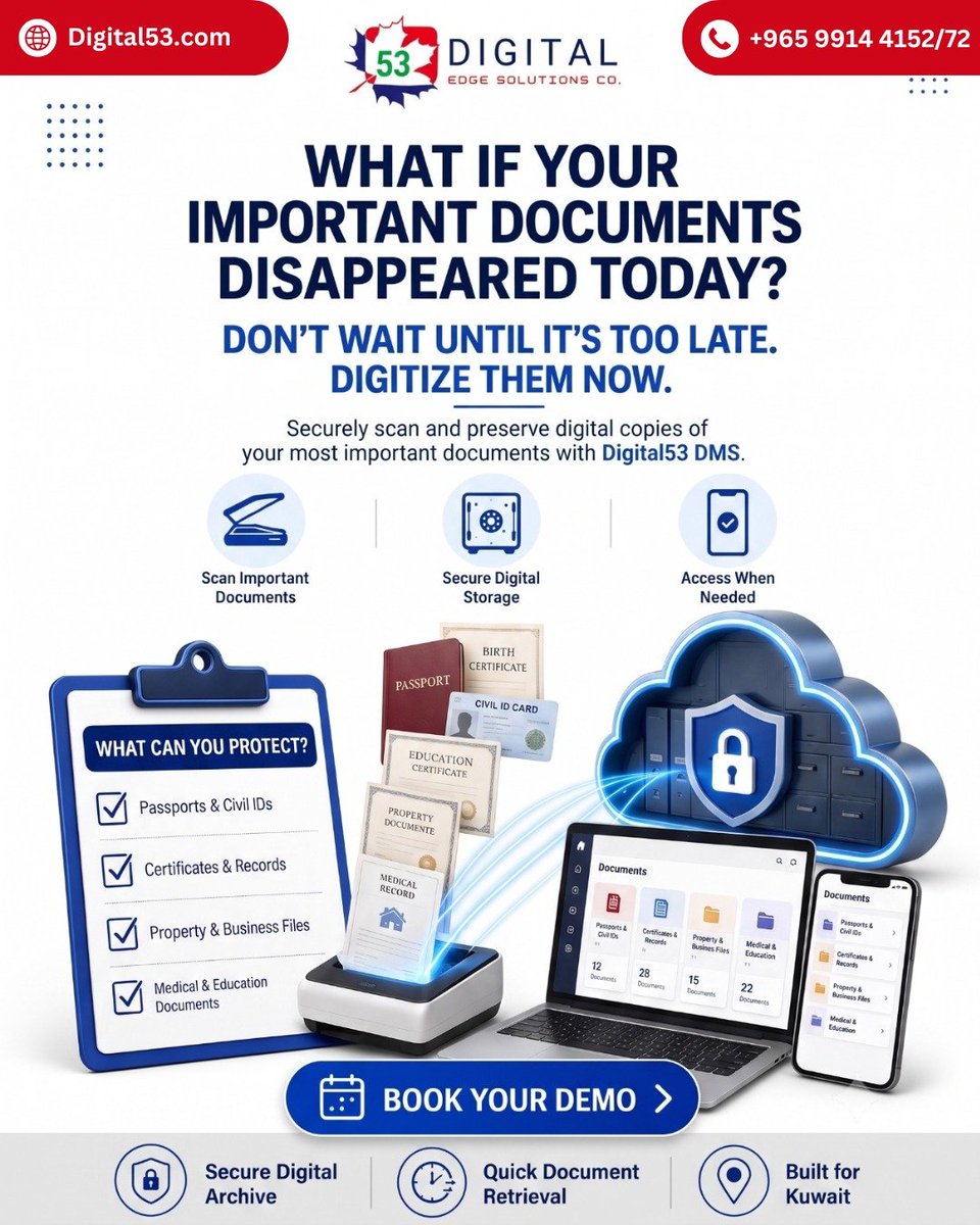 deonlineq8's tweet photo. Gulf it is time to Archieve all your documents using our application https://t.co/ueP7afonyk https://t.co/0SRcBQUW7P