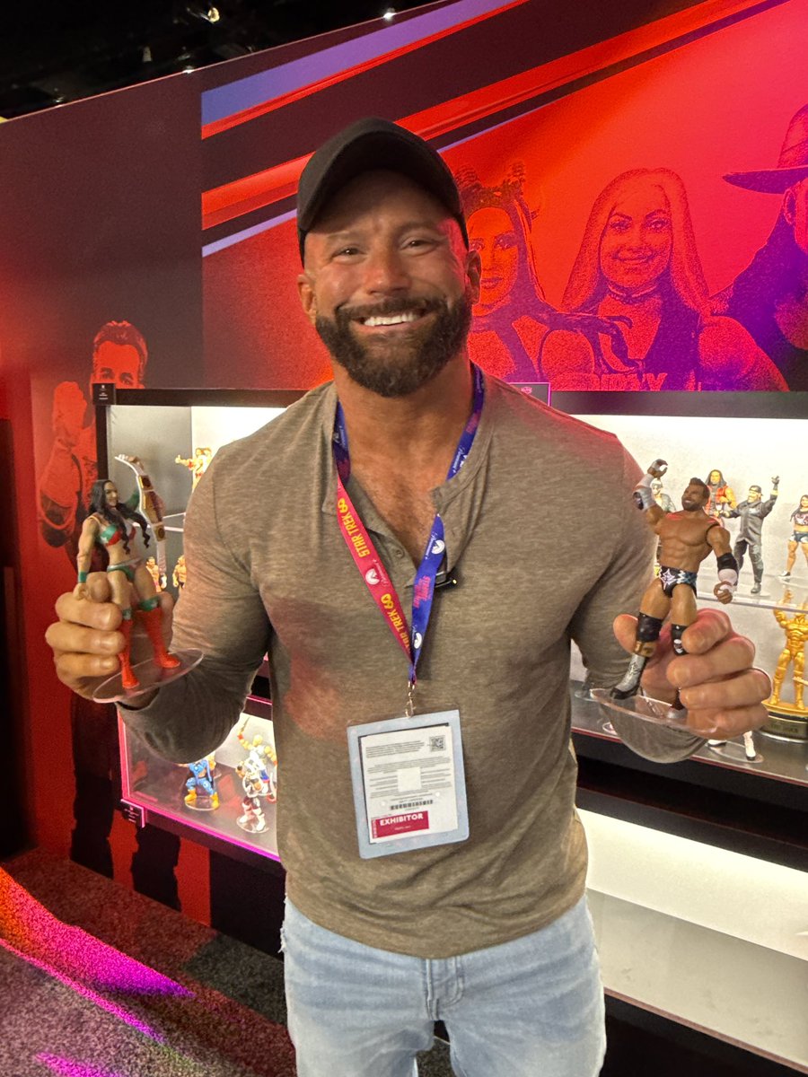 TheMattCardona's tweet photo. I’m ALWAYZ READY for more action figures of myself! WrestleMania 32 Intercontinental Title win and a 2 pack with my hot wife! Coming soon to @ringsidec! @majorwfpod https://t.co/ER7mzcXOj0