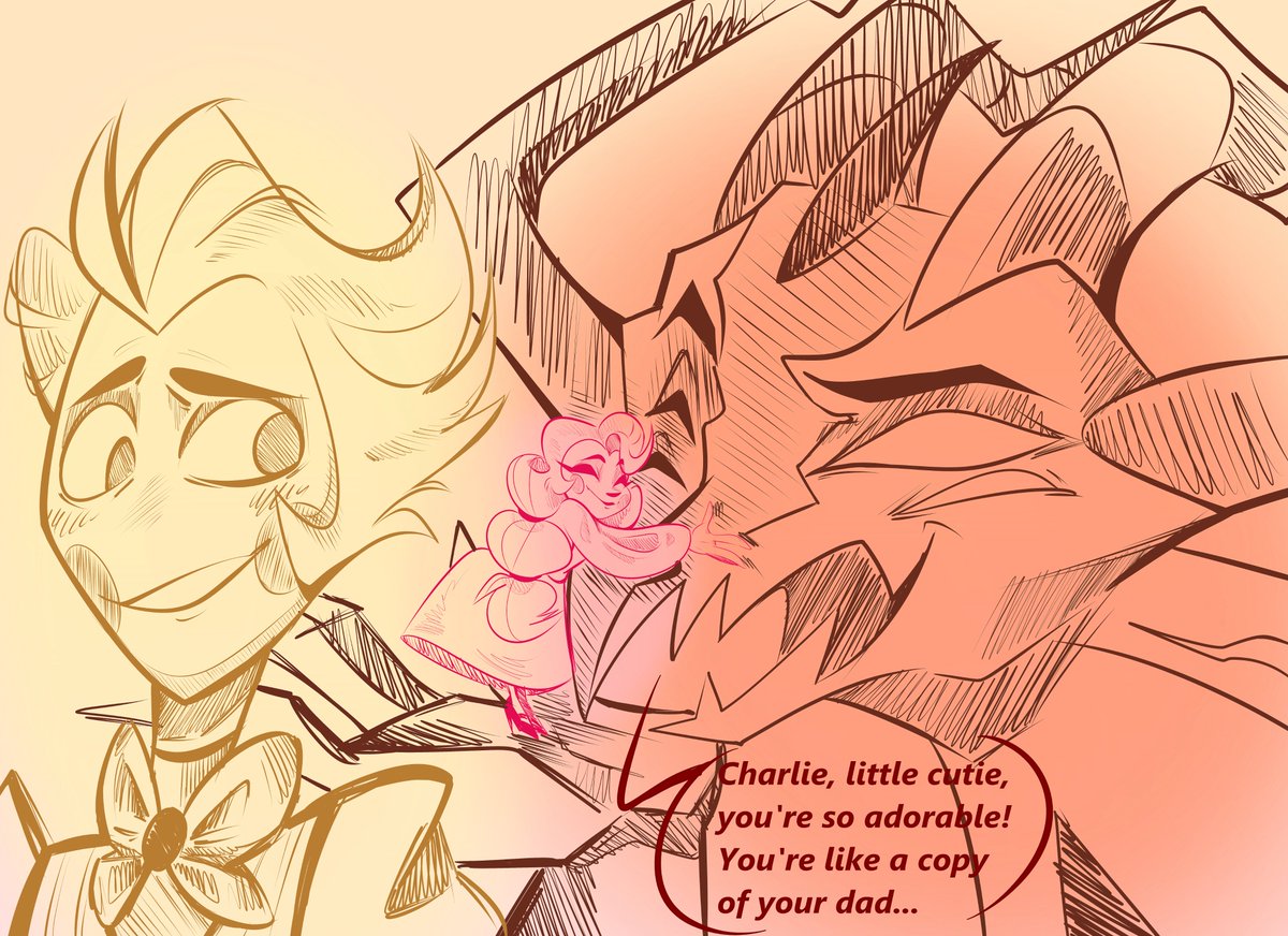 _qashaq_'s tweet photo. a few moments of tenderness 
#HazbinHotelLucifer #HelluvaBossSatan #HazbinHotelCharlie https://t.co/f2G2se7Dpl