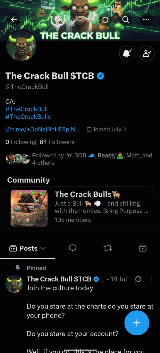 ALPHAPROPH66833's tweet photo. @Fettycryptt @MattFactorX @TheCrackBull #THECRACKBULL https://t.co/YsKOQDuFw9