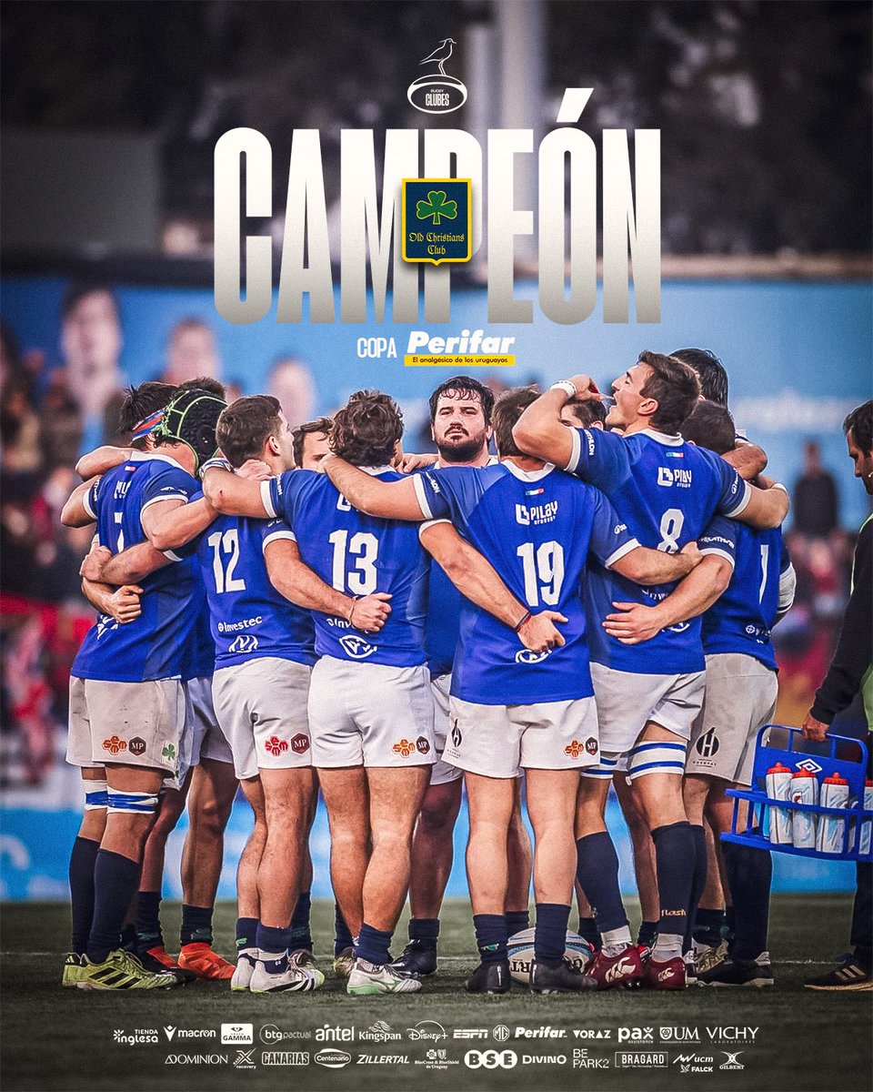 RugbyClubesURU's tweet photo. 🏆 𝐂𝐀𝐌𝐏𝐄𝐎́𝐍

@oldchristians lo peleó hasta el final y lo ganó en la última para quedarse con el Campeonato Apertura. 

#RugbyUruguayo🏉 https://t.co/76qoKEvOWh