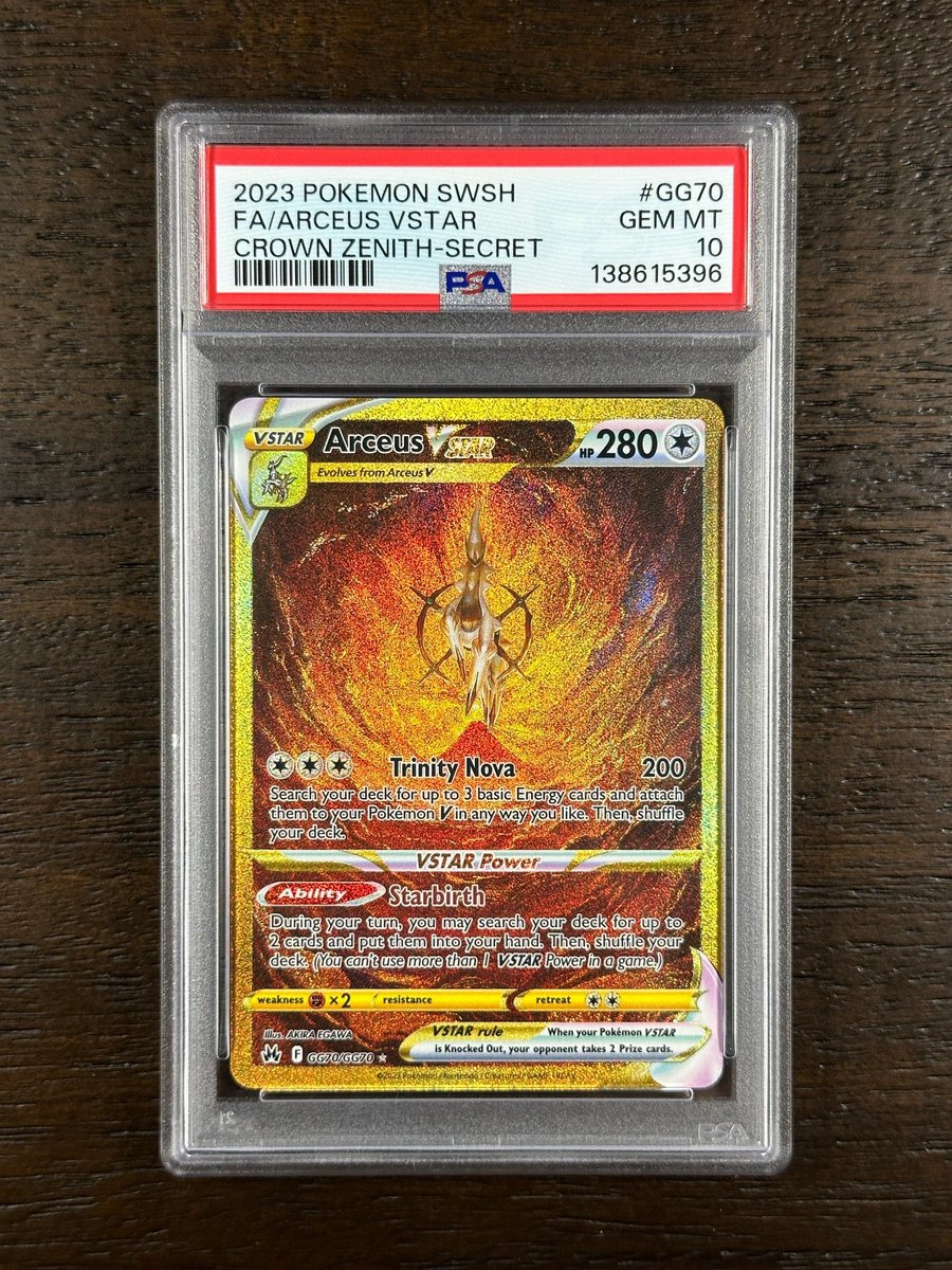 astro_degens's tweet photo. GIVING AWAY this PSA 10 GEM MINT Arceus 

If this card brings you even a fraction of the joy Pokémon has given me, then mission accomplished.

Just like and reply, good luck 🐼 https://t.co/Mawb09S28t