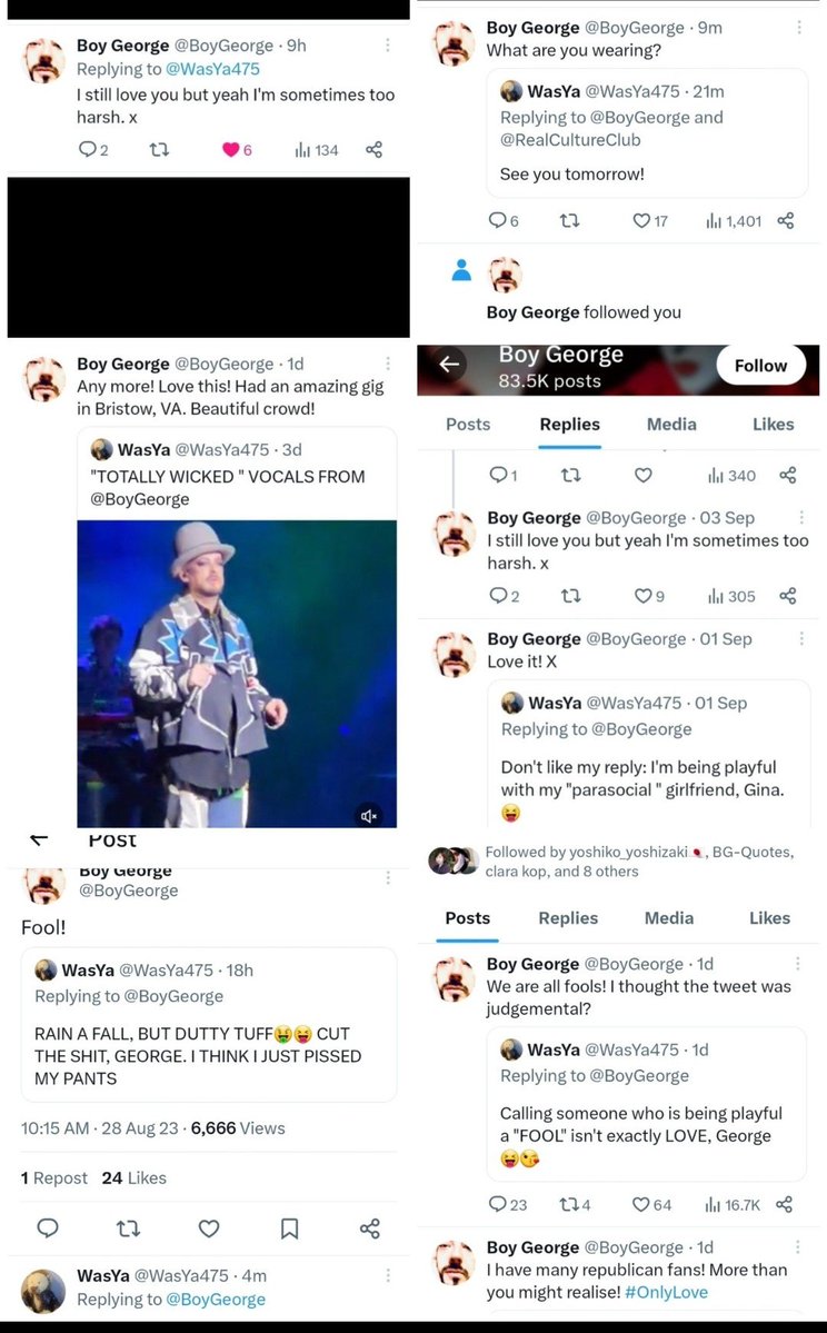 WasYa475's tweet photo. @BoyGeorge @OtherBoyIsBack 3. #Frances , #KateButtonIt #Bibi, I'm SO jealous of the attention of a #gay man who doesn’t care if either of us exists? Get a grip on reality &amp; stop projecting ur desperate #obsession onto me (3/3)
Read all 3 parts of this post 
@BoyGeorge @OtherBoyIsBack 
#BoyGeorge https://t.co/ulYXUPVxhR