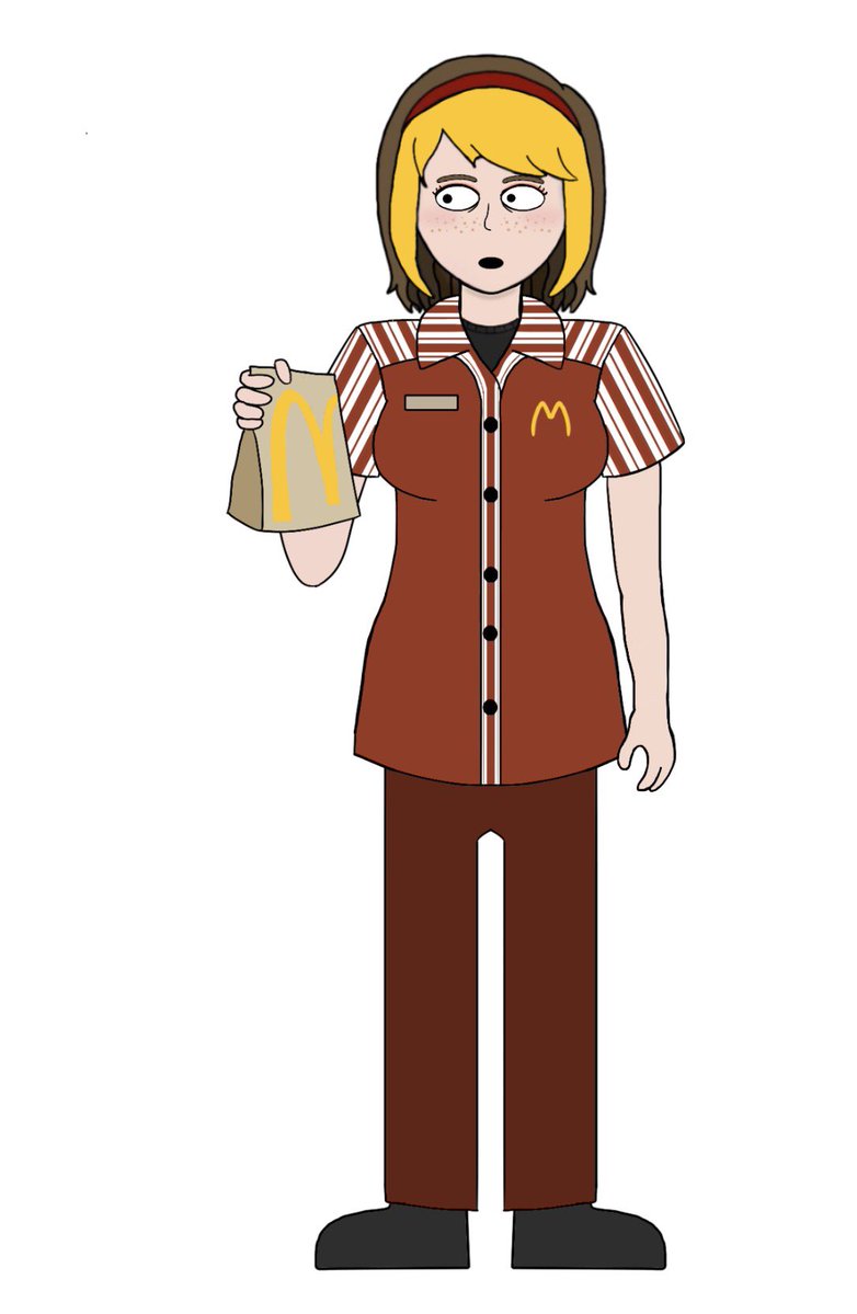 Allenmagicduck's tweet photo. sona as mcdonald employee https://t.co/cwWxqQQpup