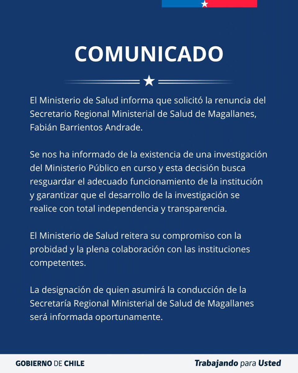 Ministerio de Salud tweet media