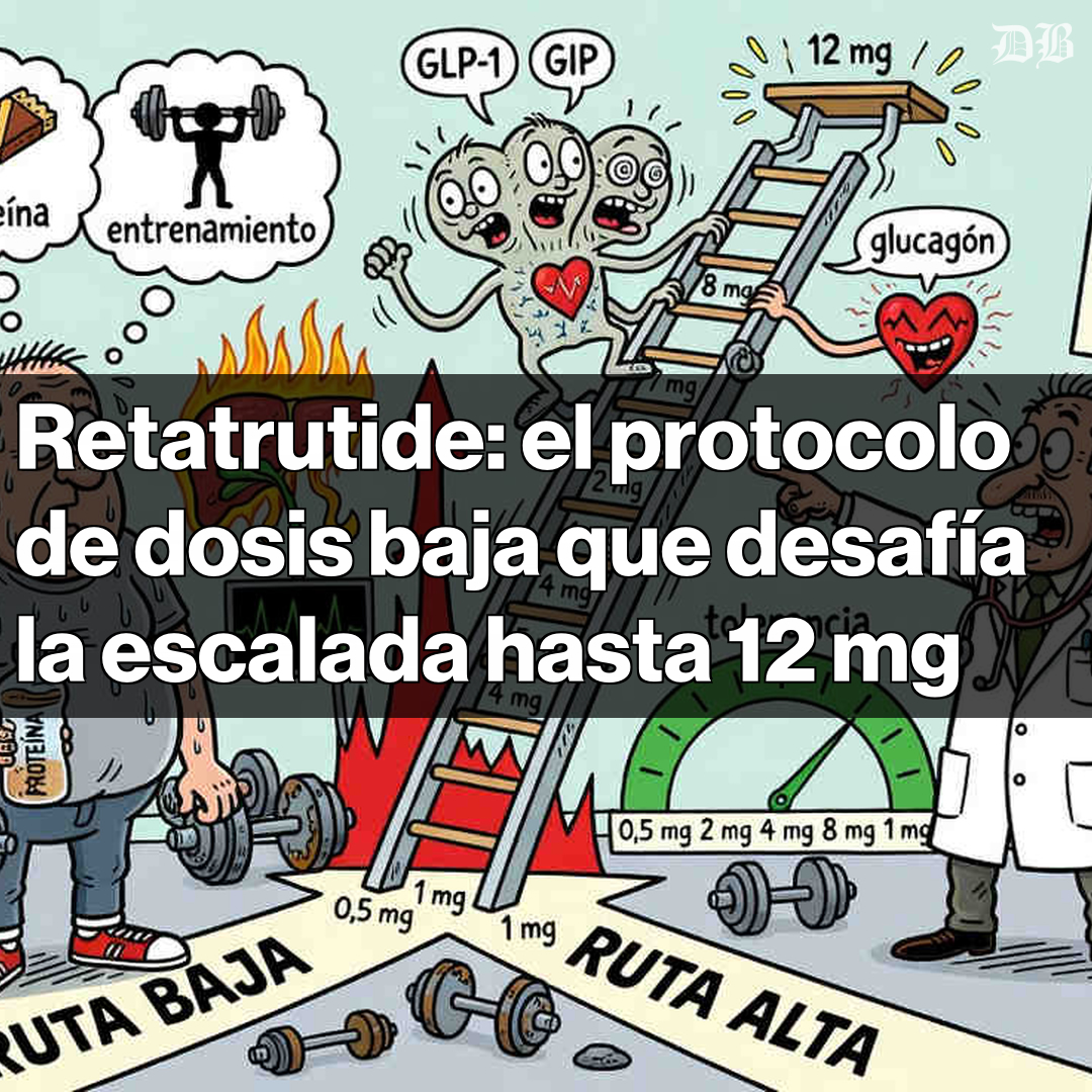 🚨 Retatrutide: ¿La dosis de 12 mg es realmente necesaria? Un nuevo enfoque propone comenzar con dosis de 0,5 mg o 1 mg. Mantener cada dosis cuatro semanas podría optimizar la efectividad