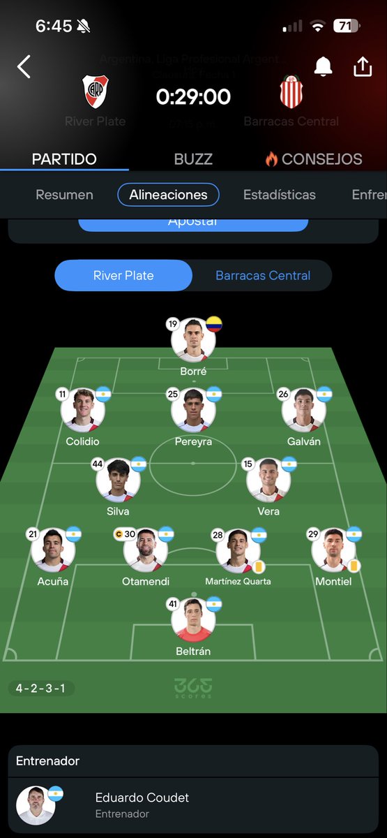 RIVERIZAD0's tweet photo. Vamos los pibes 💪

Silva y Pereyra de arranque https://t.co/ZGBWCzqkc6