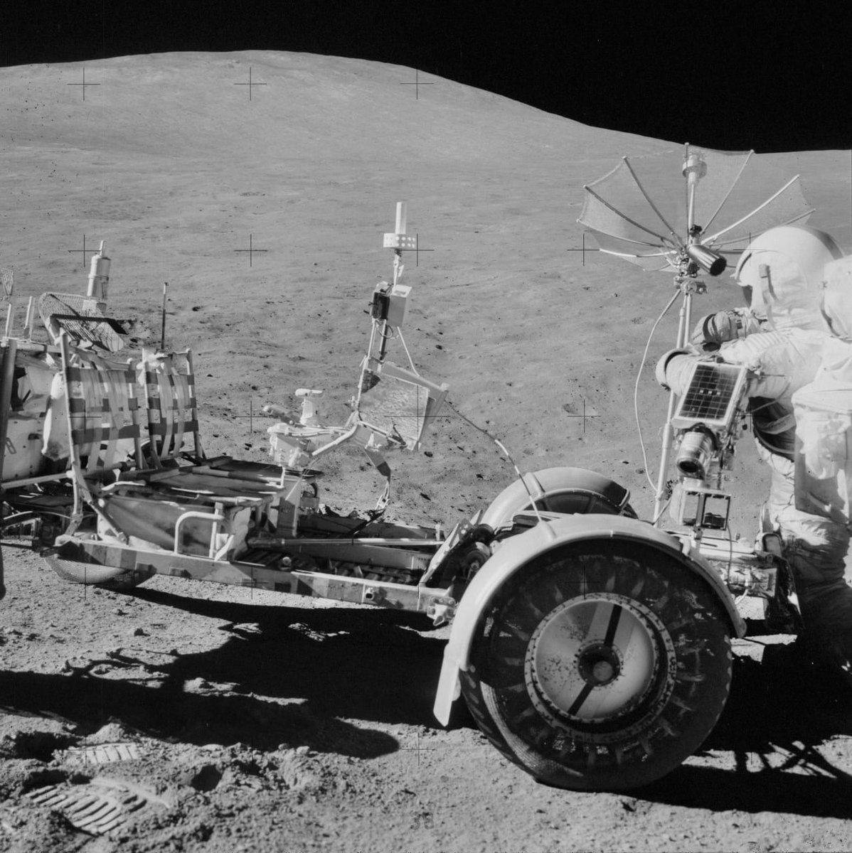 RadioNewark's tweet photo. Apollo 15 - they took A CAR with them to the moon https://t.co/BNCcLmiZJF