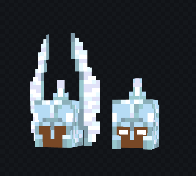Gama736435's tweet photo. Crystal Helmet

#minecraft #blockbench https://t.co/Gj0nHhU0jg