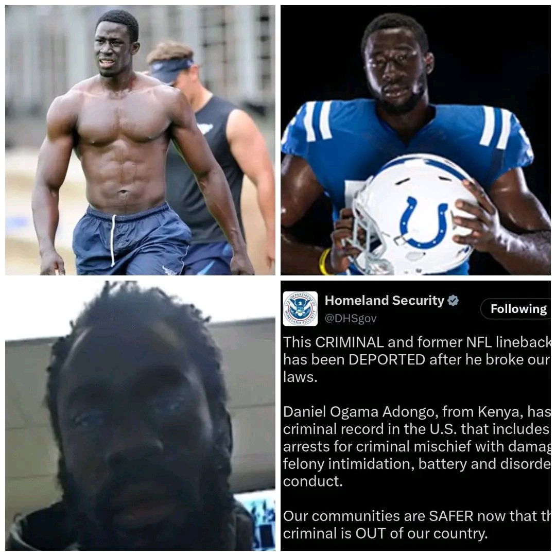 DailyExpresske's tweet photo. Former Kenyan rugby player and ex-NFL athlete Daniel Adongo has been deported from the United States by immigration authorities.

The former Indianapolis Colts linebacker was removed following a visa overstay and a series of legal issues that arose during his brief stint in the NFL. An immigration judge ordered his deportation earlier this year, and the removal was executed in June.

Adongo, known for his transition from rugby to American football, had remained in the US for nearly a decade after leaving the Colts. His deportation has reignited discussions about his challenging years after the NFL and his decline from being one of Kenya’s most promising sporting talents.