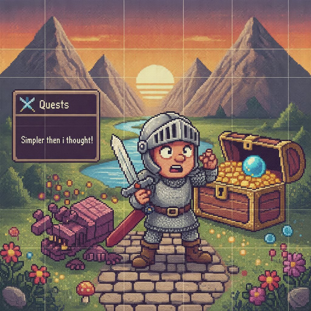 PlatoEvolved's tweet photo. Just whipped up "Pixel Power" using ChatGPT – simpler than I thought! 🤯 This AI creative process is seriously fast. Can't wait to make more! What are you building?

#AICreation #GameDevAI

https://t.co/GrpQGATyIL

By Raymond https://t.co/4SAHKytwC0