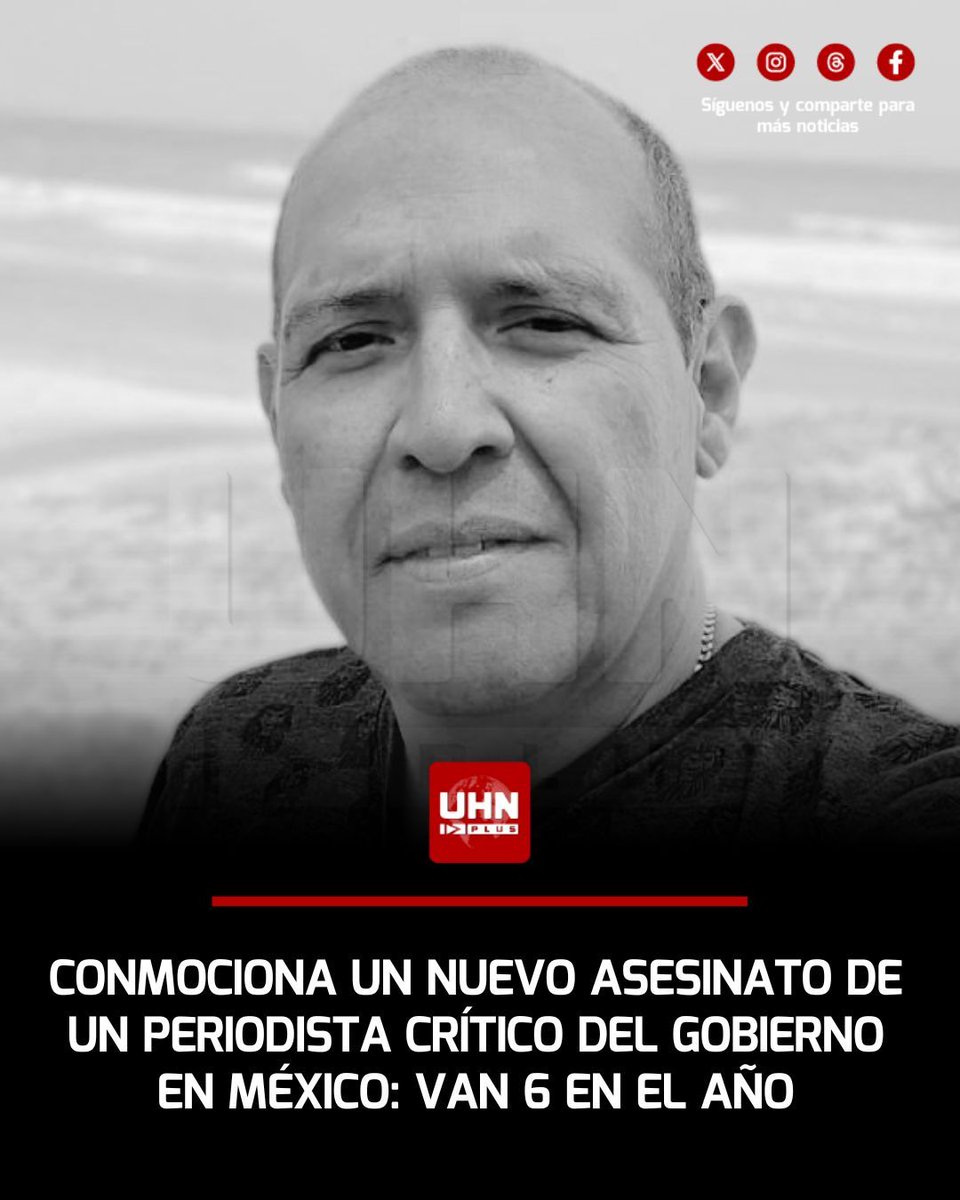UHN_Plus's tweet photo. 🇲🇽‼️ | Alejandro Leyva fue asesinado a tiros mientras desayunaba en Oaxaca convirtiéndose en el sexto periodista muerto en lo que va del año en México. El comunicador era un crítico del gobierno de Morena y había denunciado amenazas contra su vida previamente. https://t.co/P4YPsAdAYp