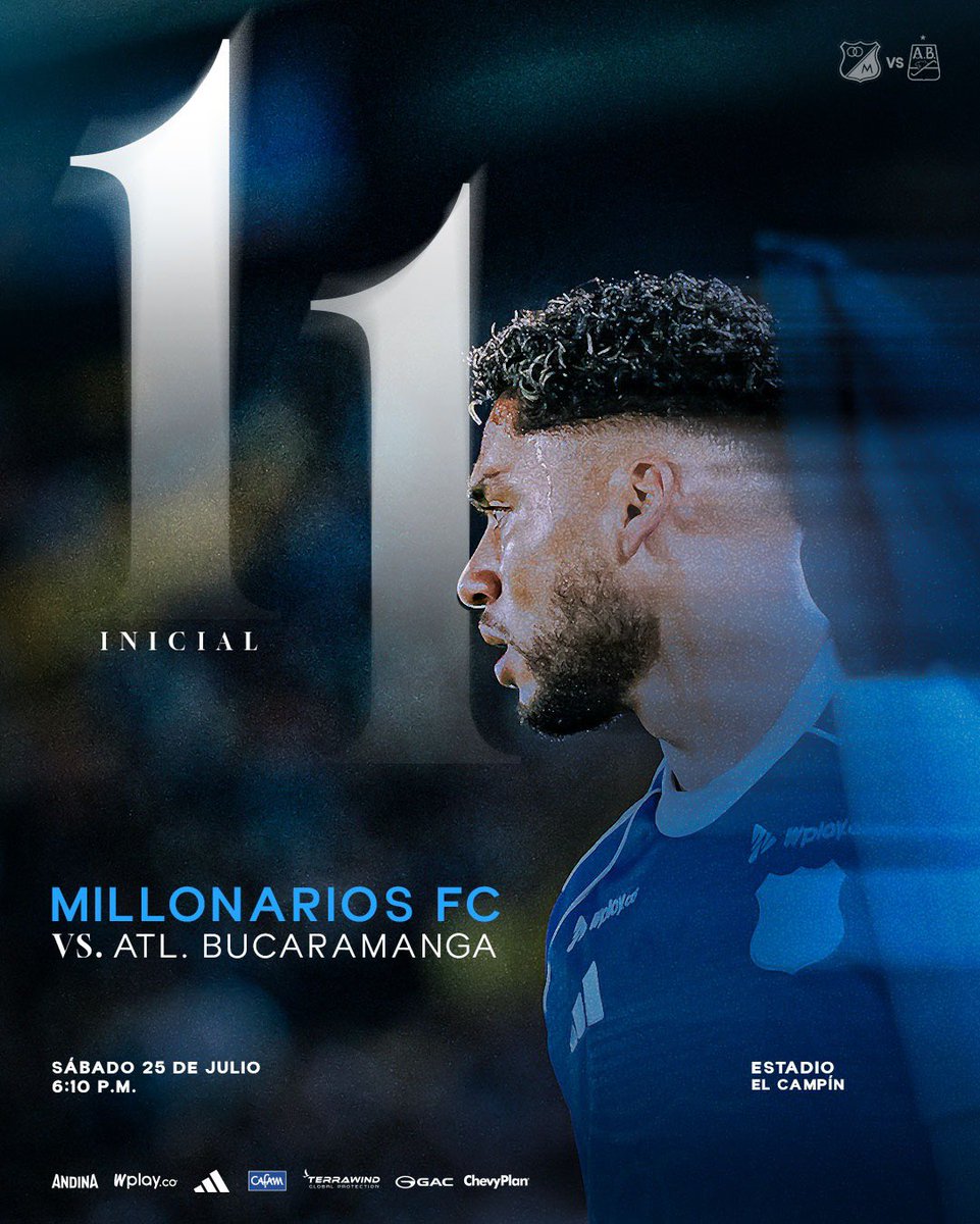 MillosFCoficial's tweet photo. ¡Estos son los 11 elegidos! 💪⚽️🔥
 
▶️ Estos son los Embajadores que saltarán a la cancha para nuestro debut frente al Atl. Bucaramanga.
 
𝐋𝐞𝐠𝐚𝐝𝐨, 𝐀𝐦𝐨𝐫 𝐲 𝐆𝐥𝐨𝐫𝐢𝐚 Ⓜ️ https://t.co/RTZ4IMr7sb