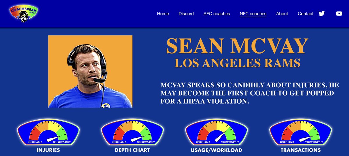 SleeperNFL's tweet photo. HC Sean McVay on Blake Corum:

“He’s a stud, and he’s gonna be a big factor in what we’re gonna do this year”

(@CoachspeakIndex) https://t.co/YjOdWp5S20
