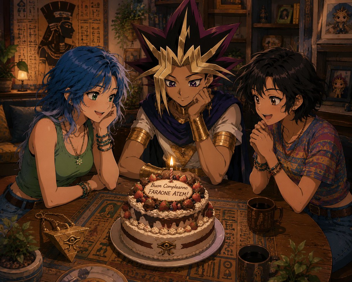 elyos72's tweet photo. happy #birthday beloved pharaoh! #yugioh #Atem https://t.co/nK2QyFjvF3