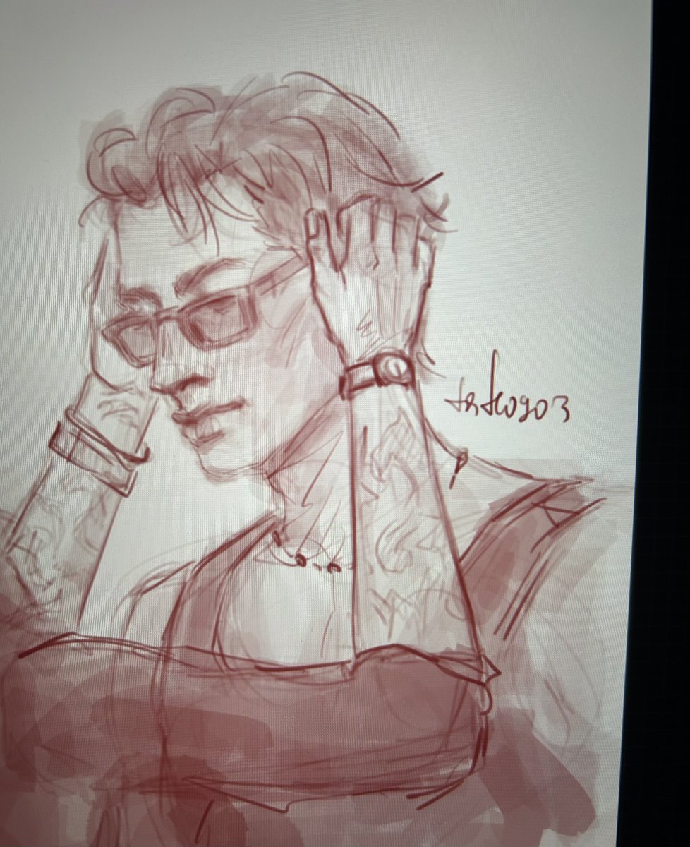 tafe0903's tweet photo. Super fast study of #hudsonwilliams I don’t have ANYTHING ready for this week🥲 #heatedrivalry https://t.co/iKs48YTBTj
