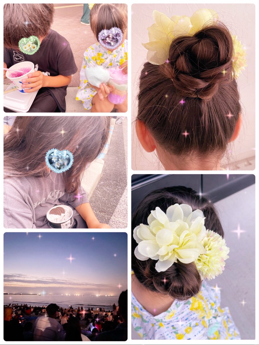 3otamam's tweet photo. おはようございます☀

昨日朝イチ、エクレールグッズお迎え🩵✨
お昼からじいじと子供と家の前の海🏖️☀️
ママ友からとうもろこし頂く🌽
ご近所さんからスイカ頂く🍉
夕方土曜夜市(屋台のみほこ天)🍭
夜は夫の地元の海上花火大会🎆
今回次女のみ浴衣でお団子ヘアー🍡

気づけば多忙な日になってた😂 https://t.co/okYZxbfQbY