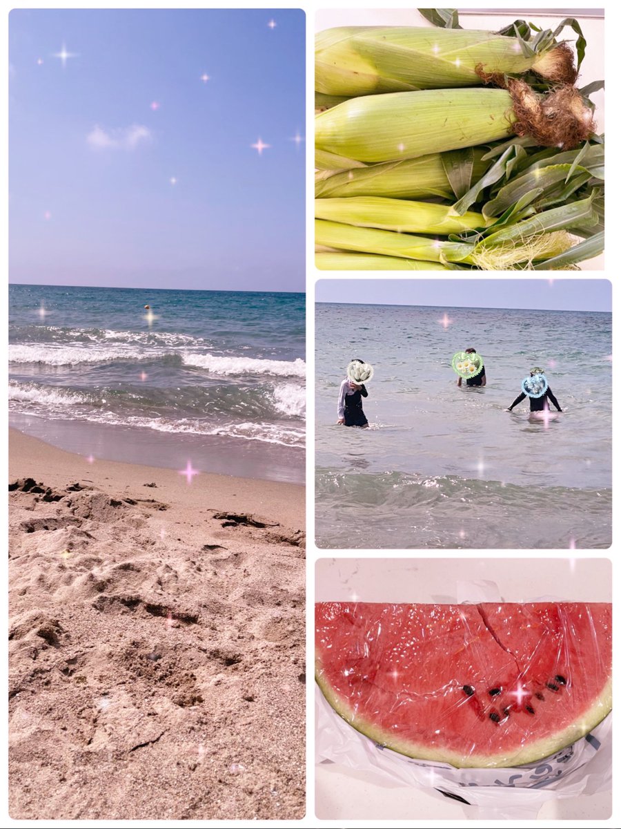 3otamam's tweet photo. おはようございます☀

昨日朝イチ、エクレールグッズお迎え🩵✨
お昼からじいじと子供と家の前の海🏖️☀️
ママ友からとうもろこし頂く🌽
ご近所さんからスイカ頂く🍉
夕方土曜夜市(屋台のみほこ天)🍭
夜は夫の地元の海上花火大会🎆
今回次女のみ浴衣でお団子ヘアー🍡

気づけば多忙な日になってた😂 https://t.co/okYZxbfQbY
