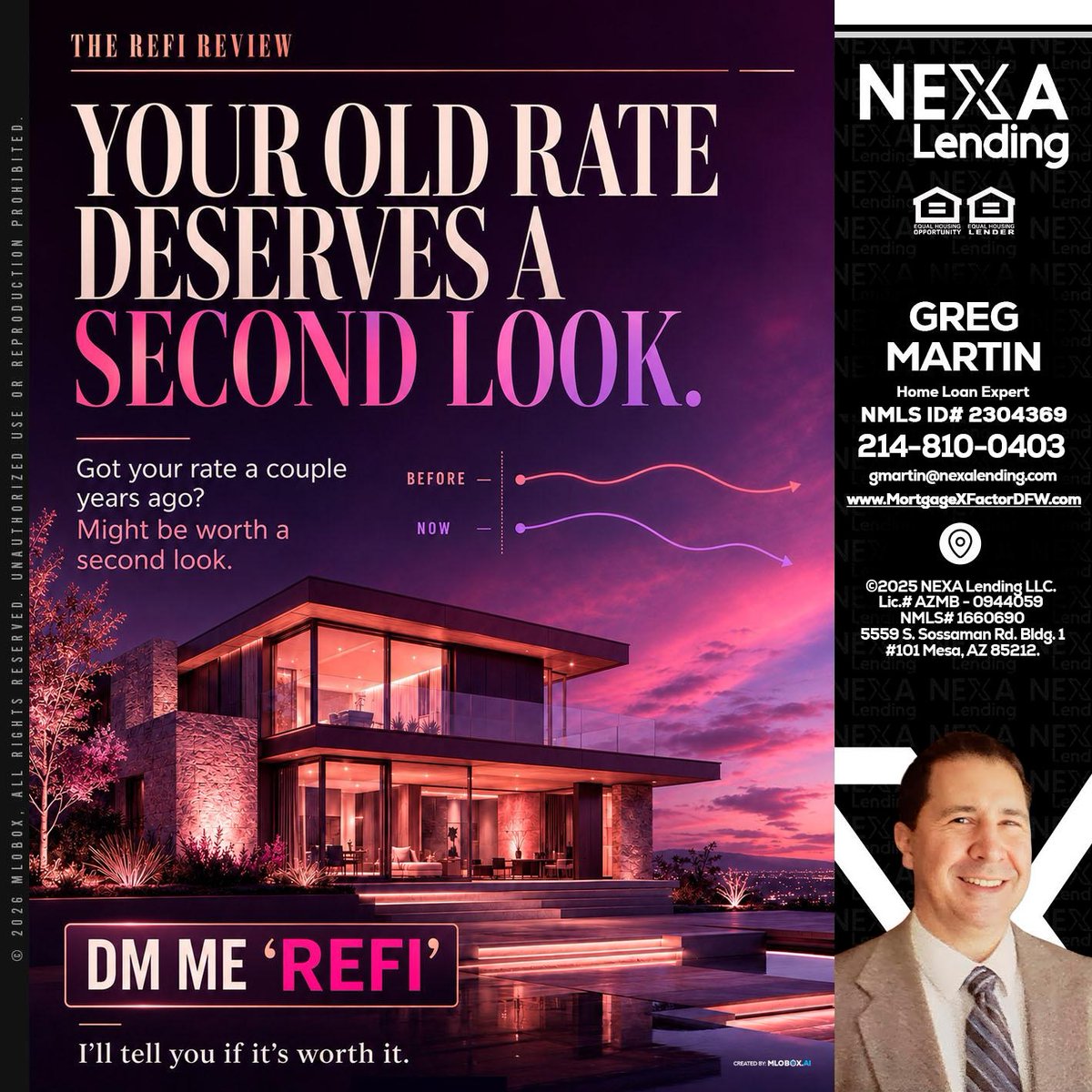 gregmartinsales's tweet photo. Is your mortgage rate a little too high? 📉 Let’s take a second look! DM me 'REFI' to see if we can save you some money! 💰 #MortgageRefinance #HomeLoans #SaveMoney

 📧 gmartin@nexalending.com

 📞 8177981896 https://t.co/B3piTcX06n