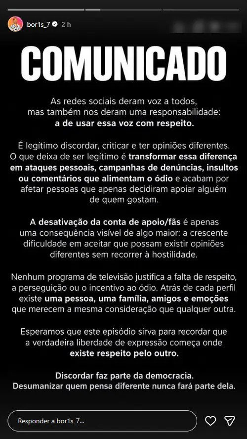 a_annenberg's tweet photo. Democracia é sobre debate de ideias, políticas e escolhas. 
Palpitar, julgar e invalidar um corpo q não te pertence faz parte da falta de caráter e de noção mesmo. Não confundam liberdade de expressão com direito de praticar preconceito disfarçado de opinião. #bbtvi https://t.co/rjVcBcQy7P
